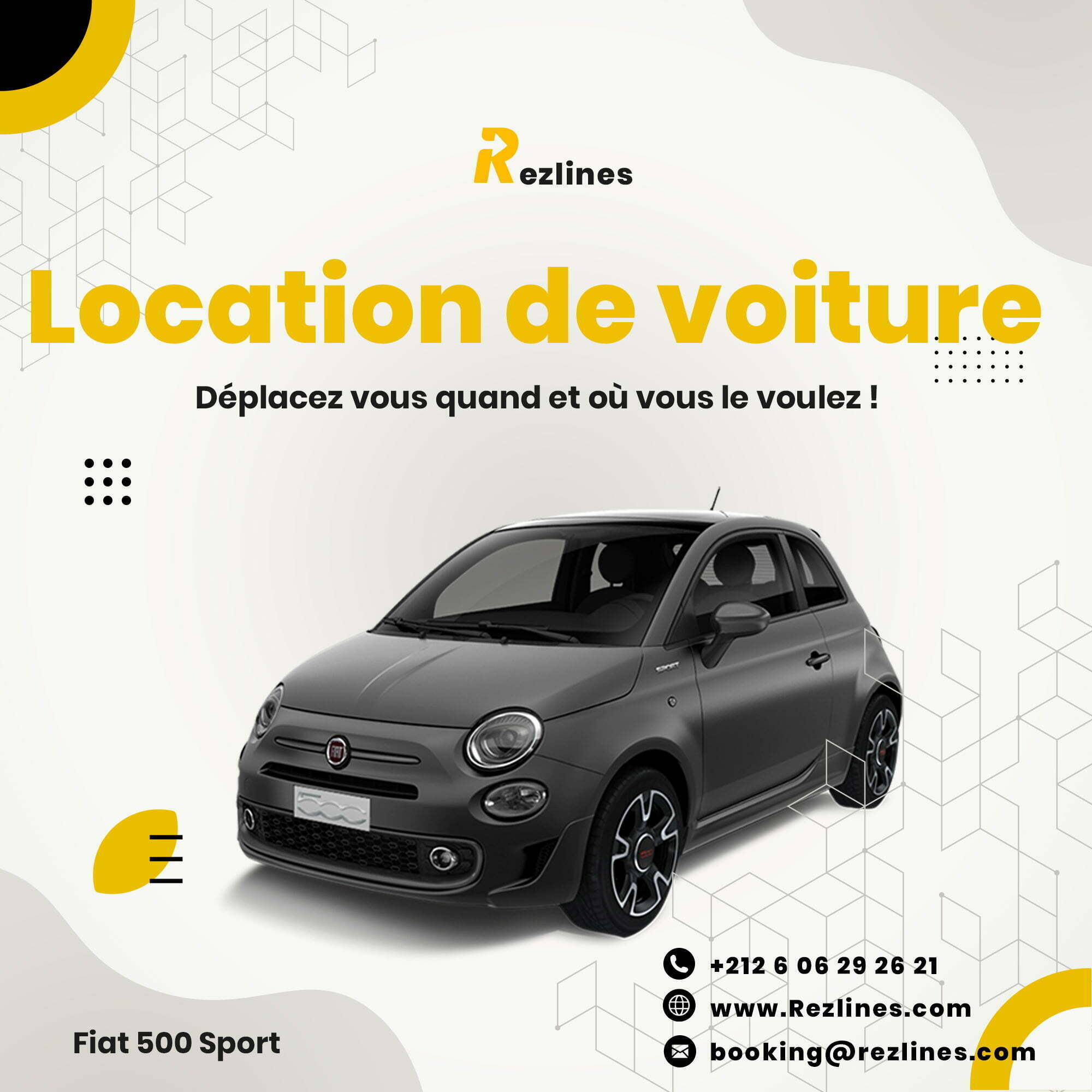 car rental marrakech morocco fiat 500 sport 7