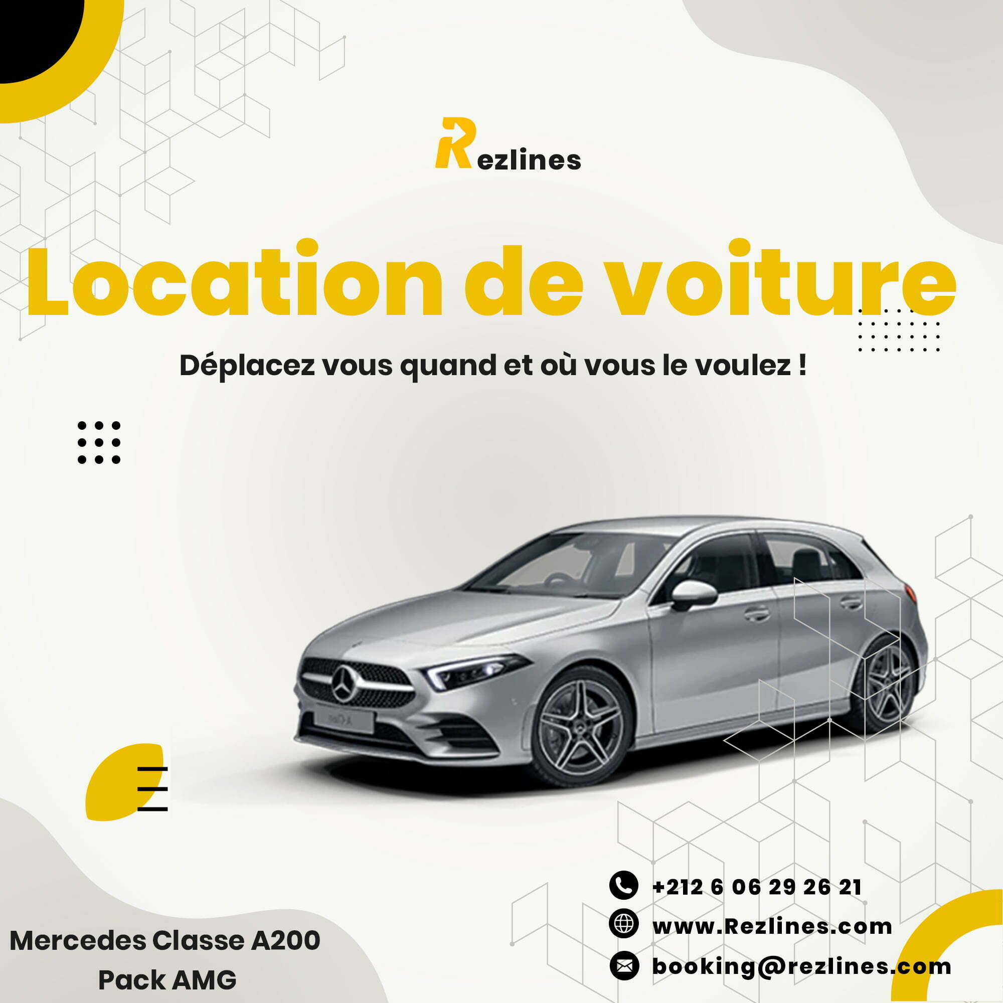 car rental marrakech morocco mercedes classe a200 pack amg 7