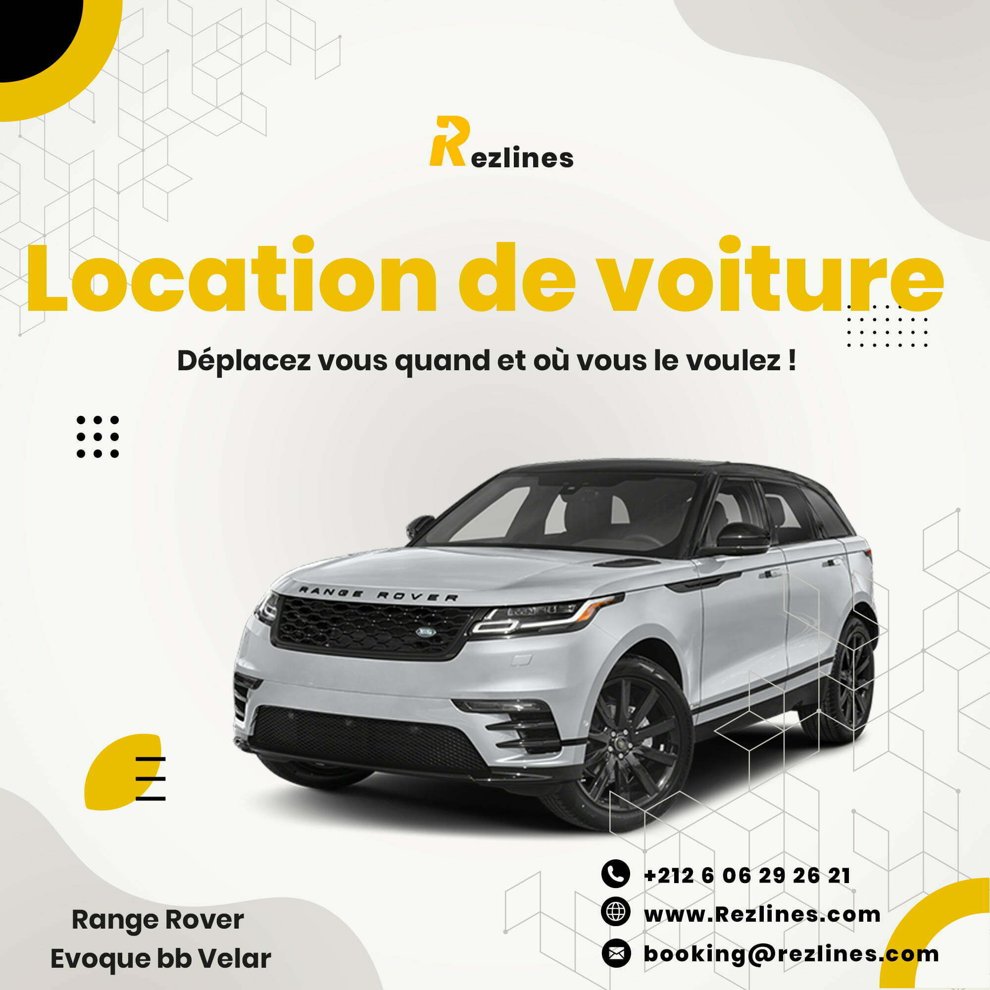 car rental marrakech morocco land rover range rover evoque bb velar 7