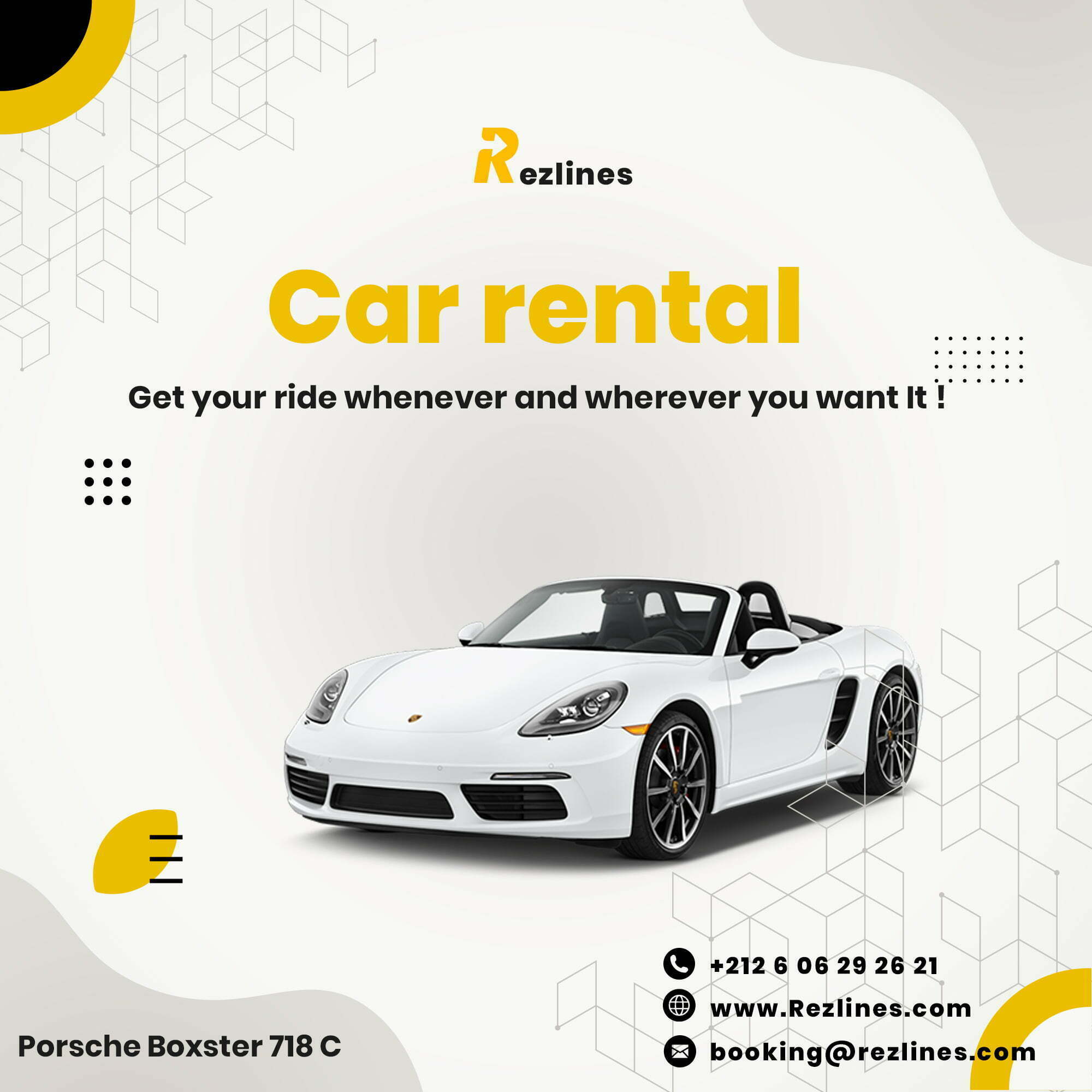 car rental marrakech porsche boxster