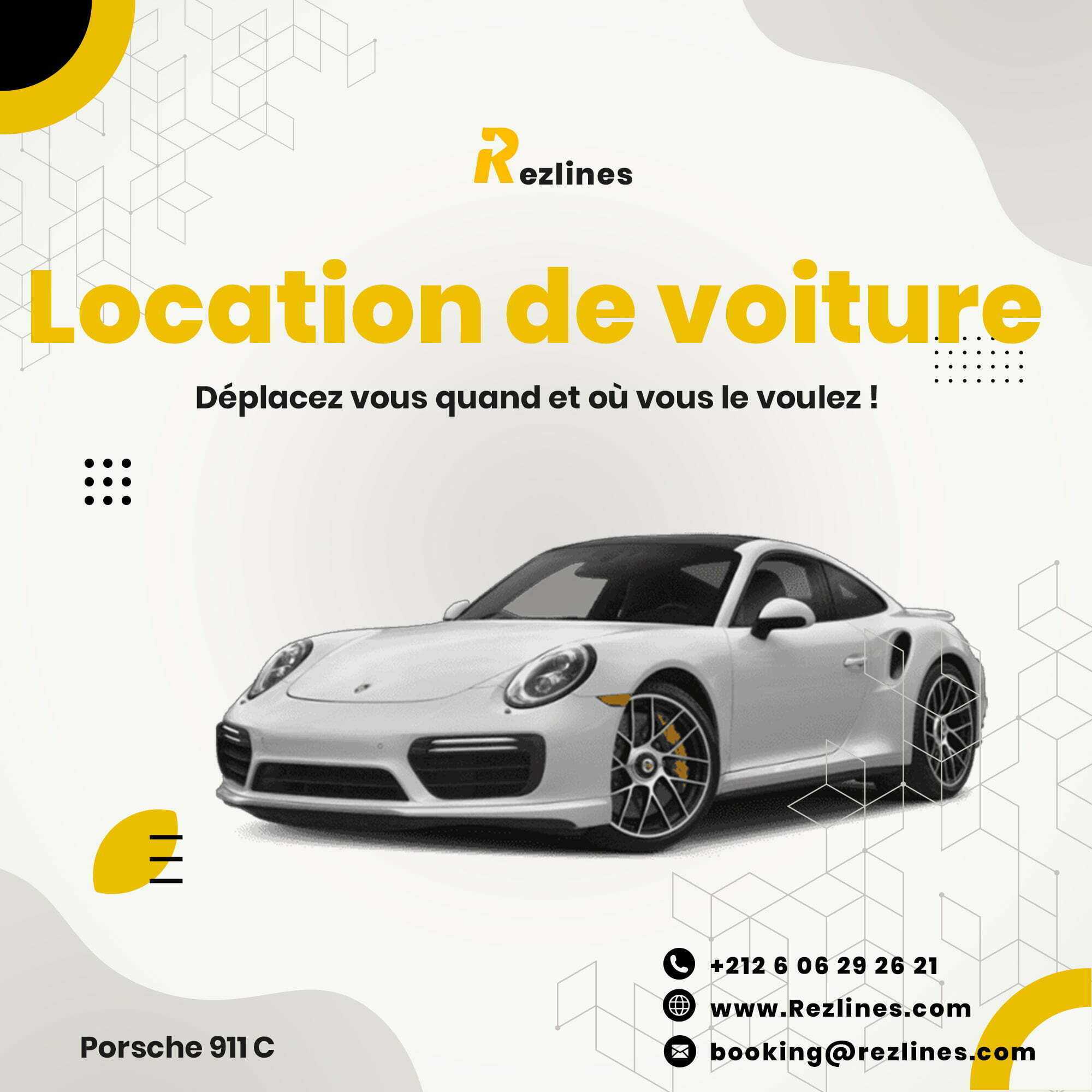 car rental porshe 911c marrakech maroc