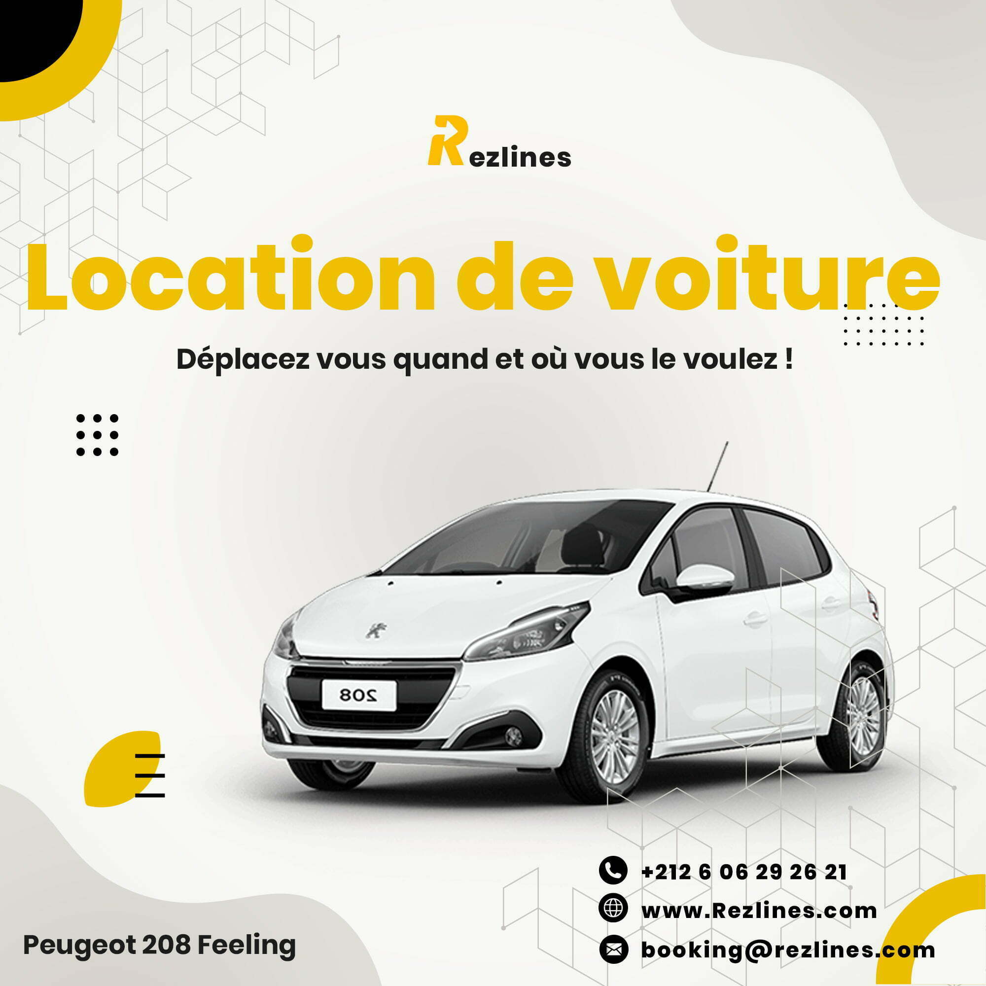 car rental marrakech morocco peugeot 208 feeling 7