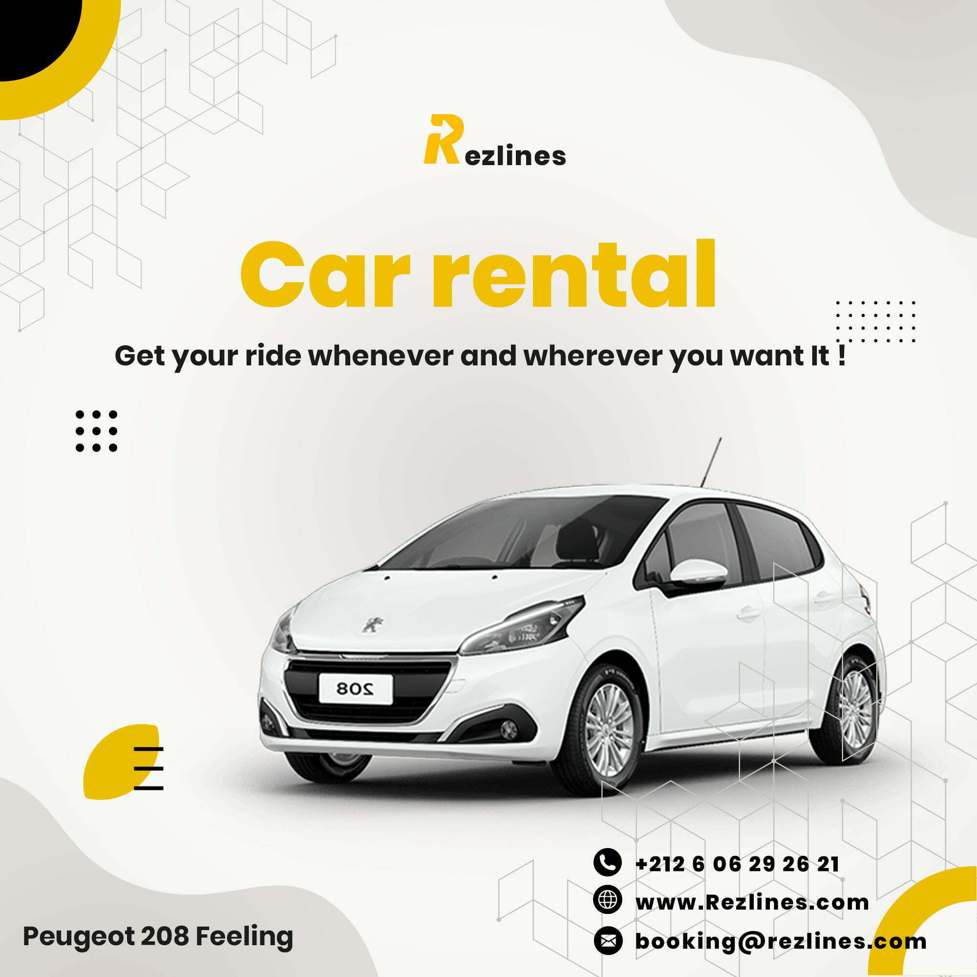 car rental marrakech morocco peugeot 208 feeling 7