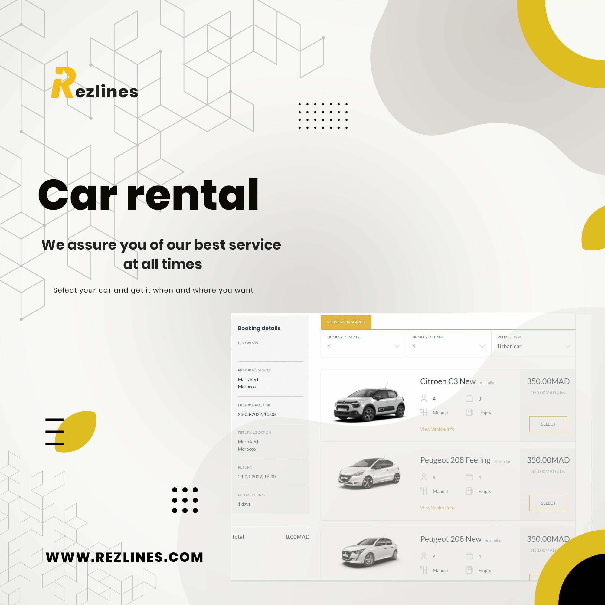 Luxury Car Rental and Private Transfer Services in Morocco Rezlines